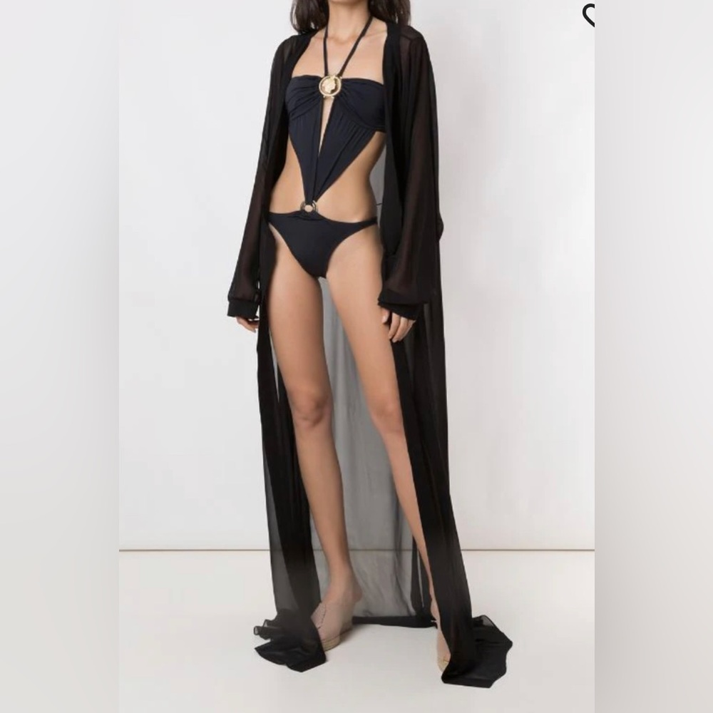 Amir Slama beach cover up crepe de chine